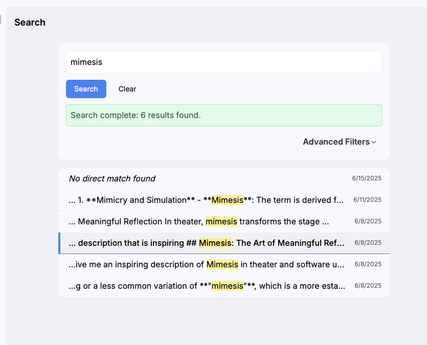Memory & Persistence